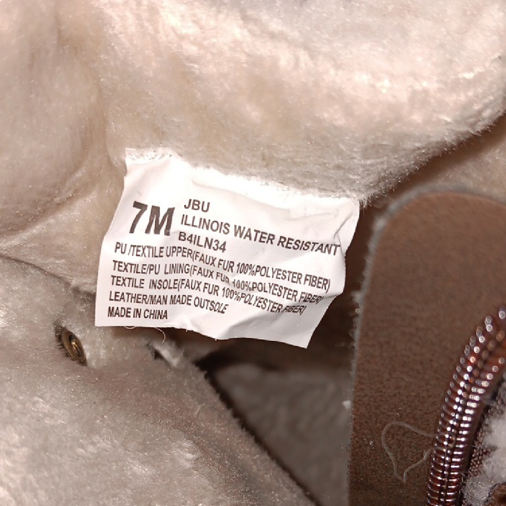 JBU Brown Boots with White Fur Lining - Picture 4 of 6